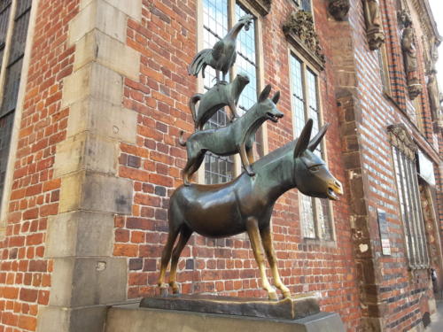 Estatua "Los musicantes de Bremen"